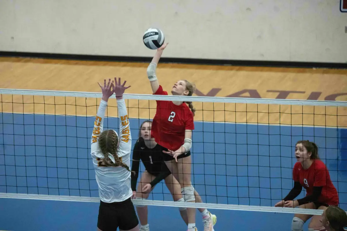 College volleyball match