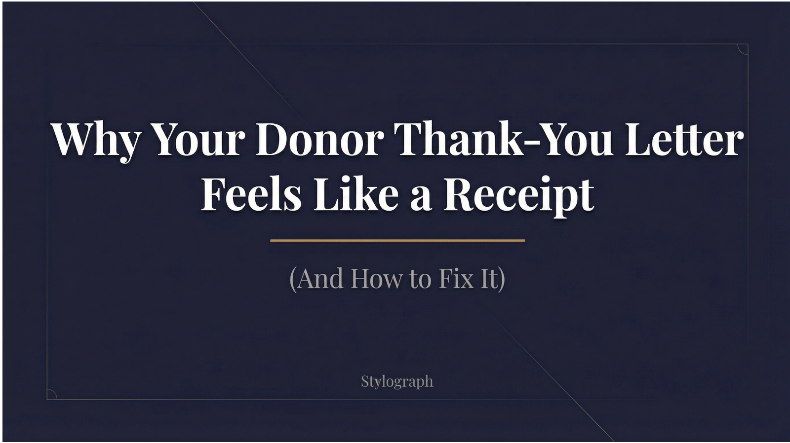 Donor Thank-You Letters That Actually Retain Donors