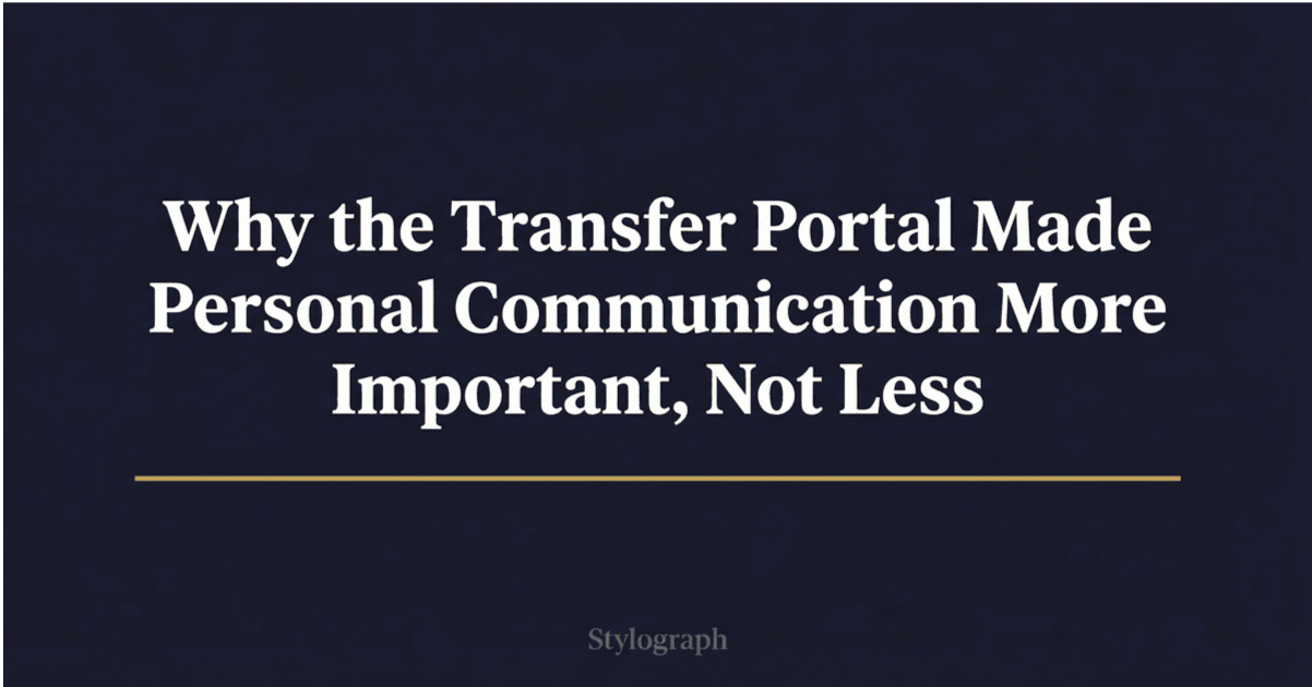 Transfer Portal Recruiting: Why Personal Communication Wins