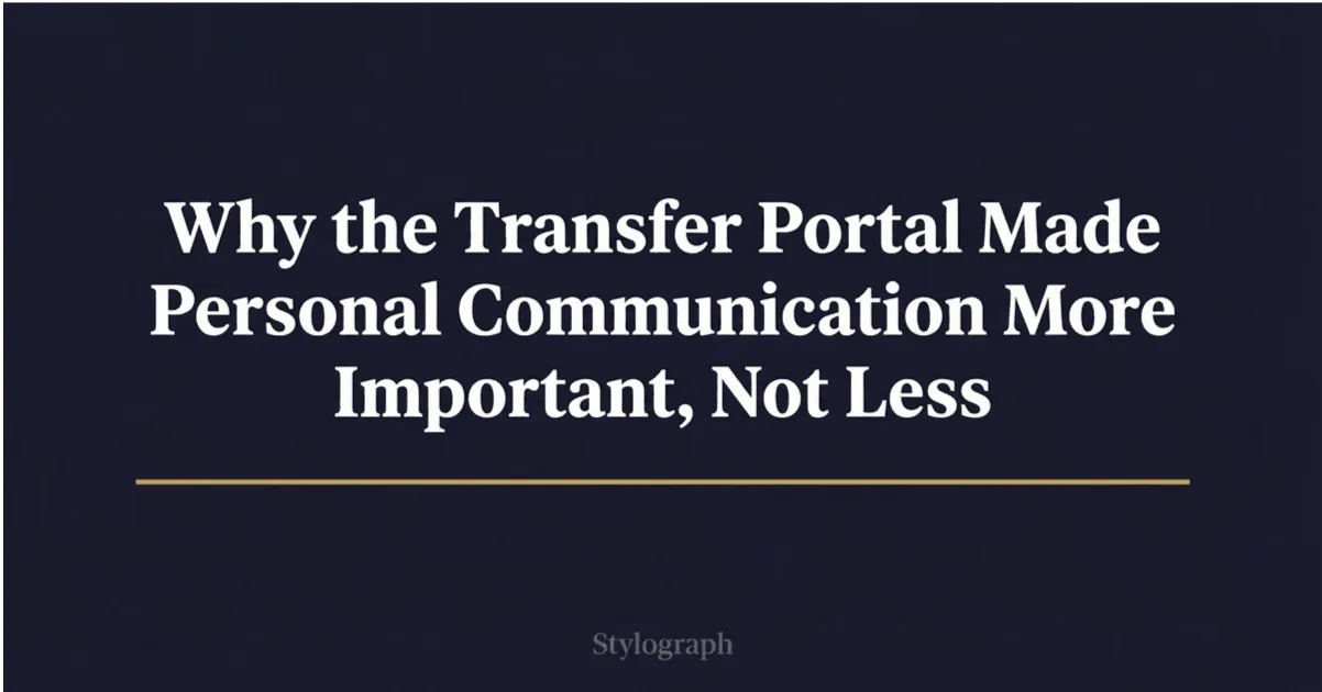 Transfer Portal Recruiting: Why Personal Outreach Wins