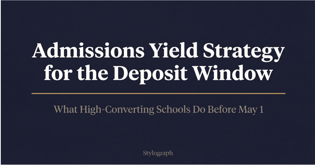 Admissions Yield Strategy: What High-Converting Schools Do