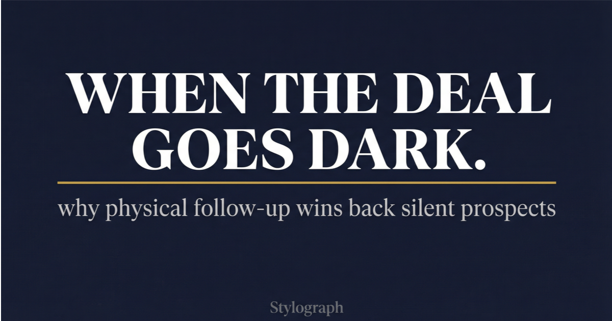 When the Deal Goes Dark: Why Physical Follow-Up Works