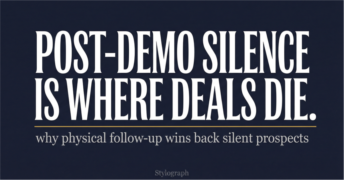 Post-Demo Silence Is Where Deals Die