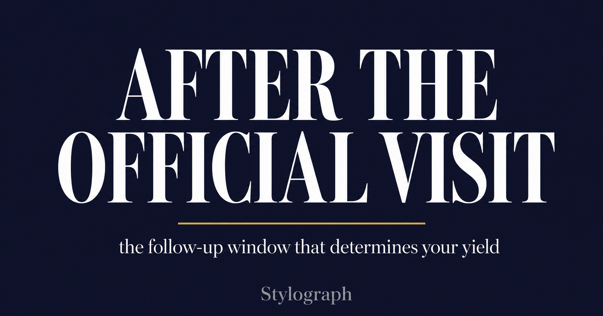The 48-hour follow-up window after an official visit
