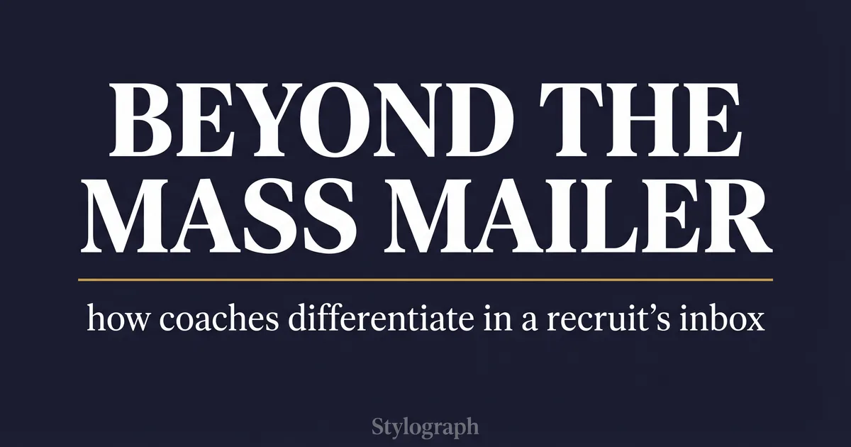Beyond the Mass Mailer: How Coaches Differentiate in a Recruit's Inbox