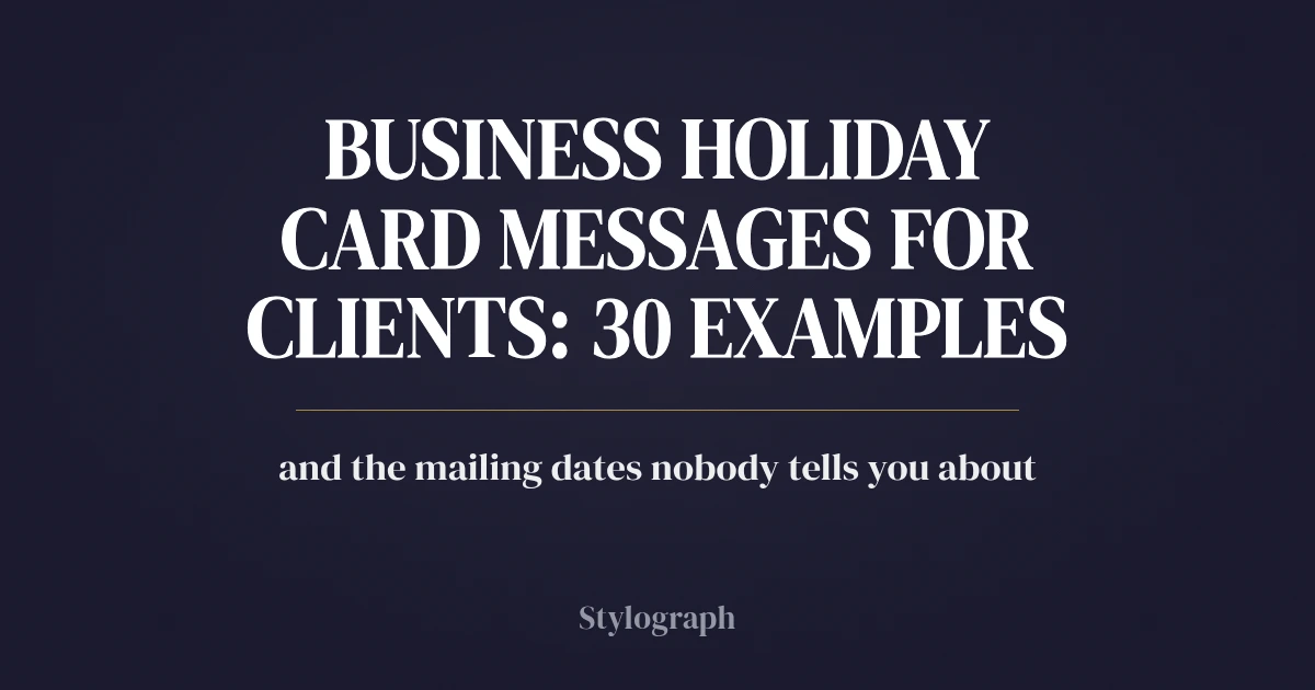 Business Holiday Card Messages for Clients: 30 Examples