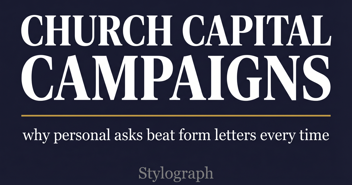 Church Capital Campaigns: Why Personal Asks Beat Form Letters