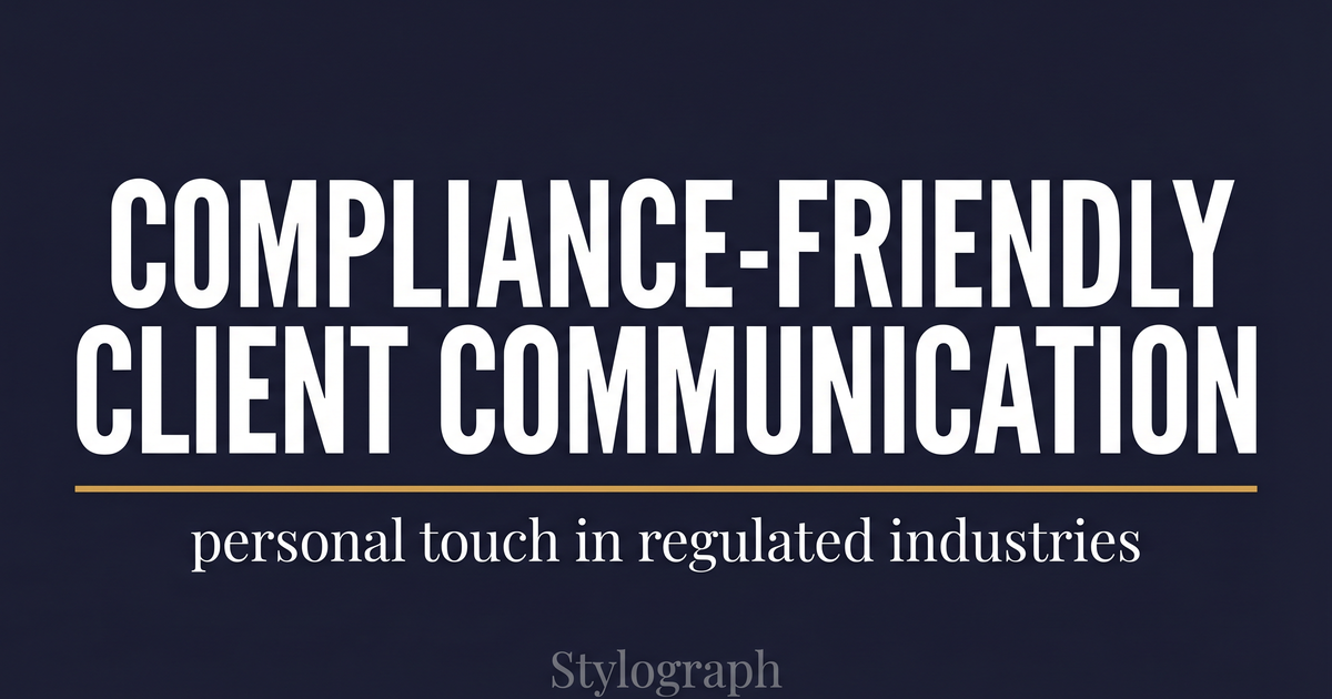 Compliant Client Outreach in Regulated Industries