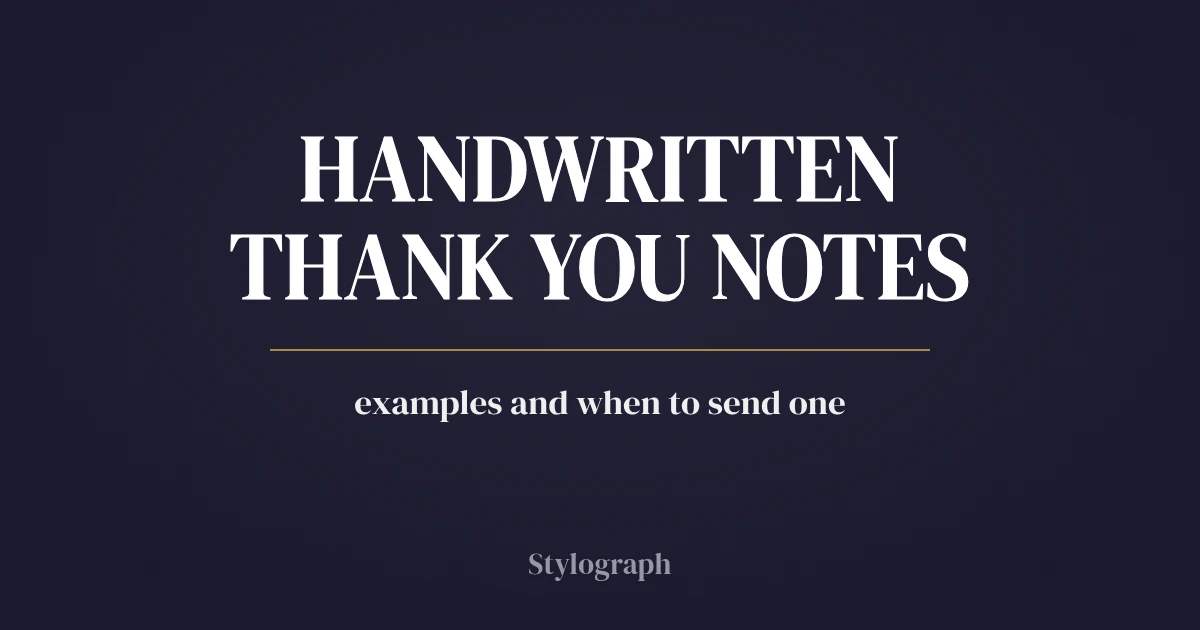 Handwritten Thank You Notes: Examples & Writing Services
