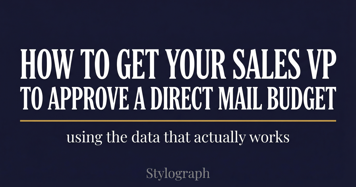 How to Get Your Sales VP to Approve a Direct Mail Budget