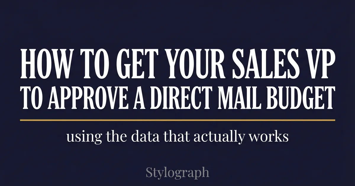 How to Get Your Sales VP to Approve a Direct Mail Budget