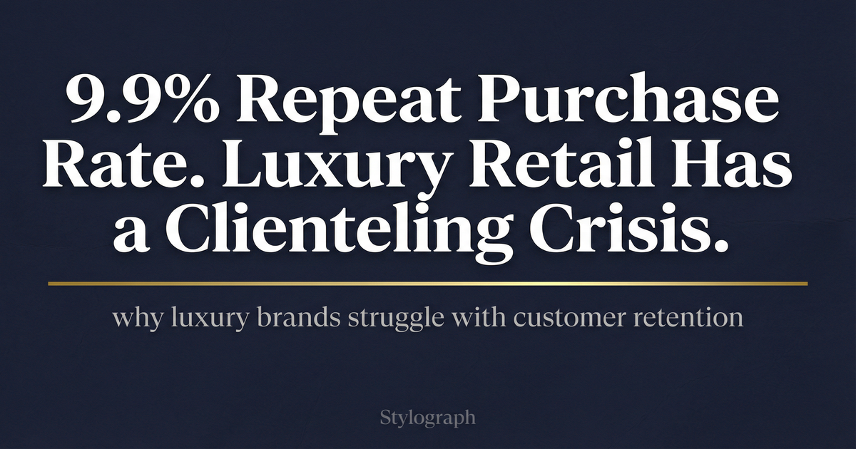 9.9% Repeat Purchase Rate. Luxury Retail Has a Clienteling Crisis.