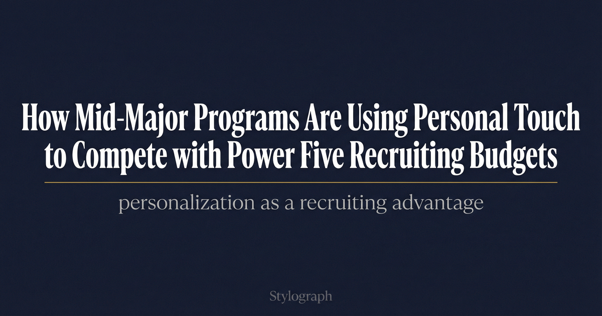 How Mid-Major Programs Are Using Personal Touch to Compete with Power Five Recruiting Budgets