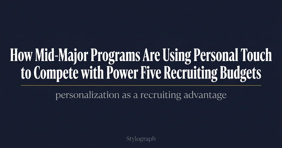 Mid-Major Recruiting: Beating Power Four Budgets