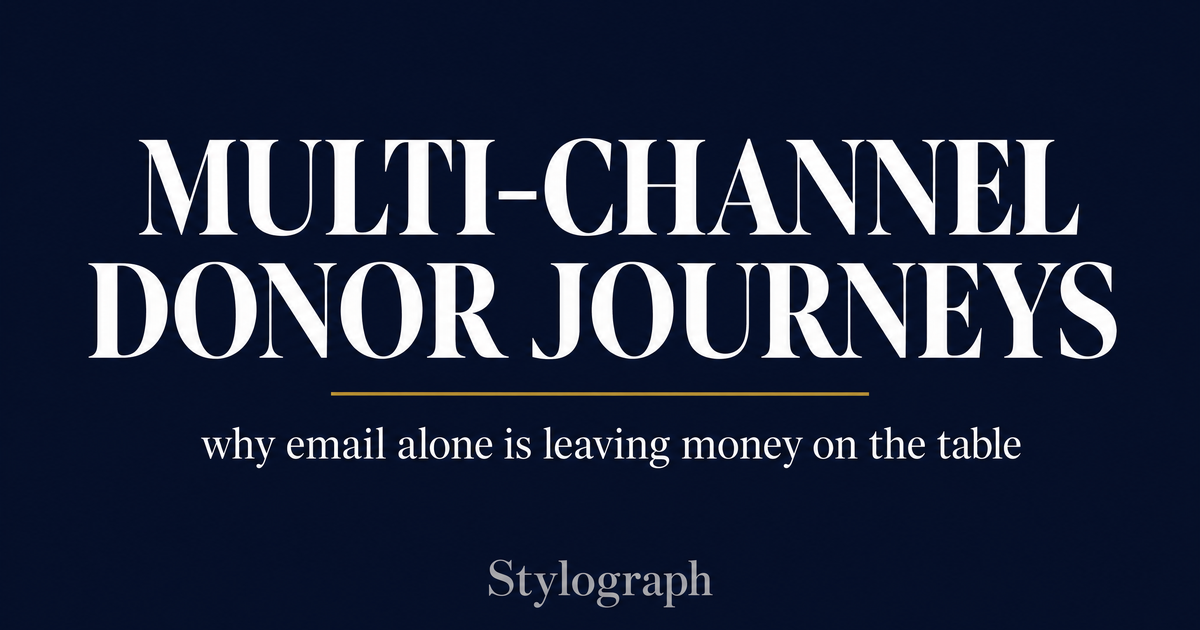 Multi-channel donor journeys: why email alone is leaving money on the table