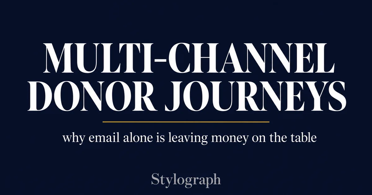 Multi-channel donor journeys: why email alone is leaving money on the table