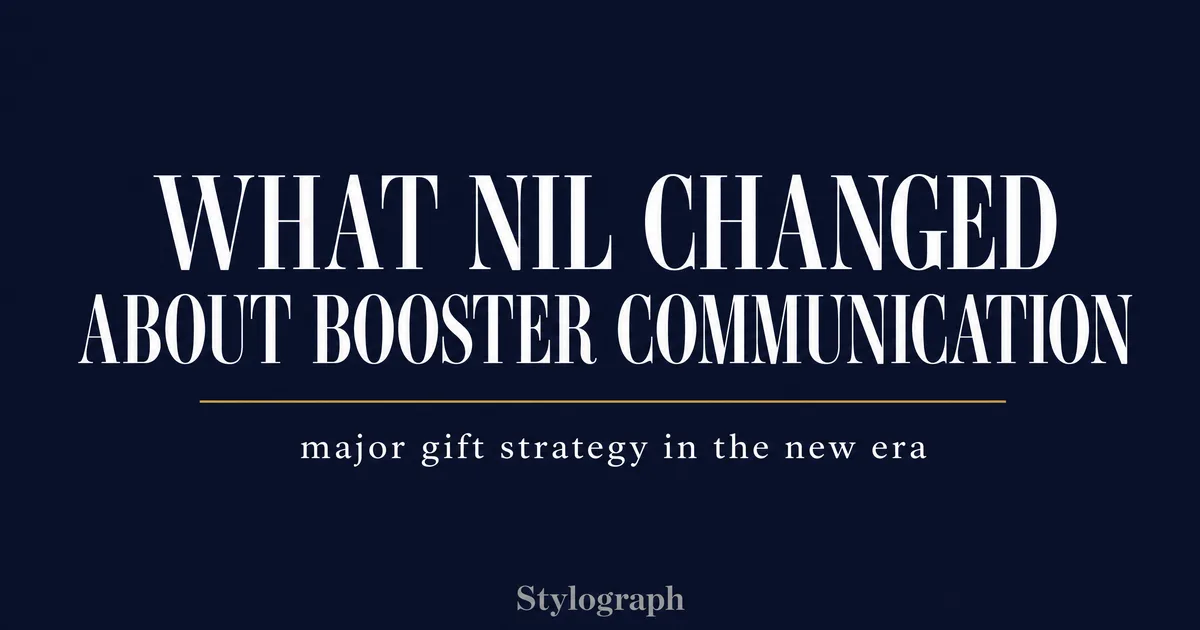What NIL Changed About Booster Communication