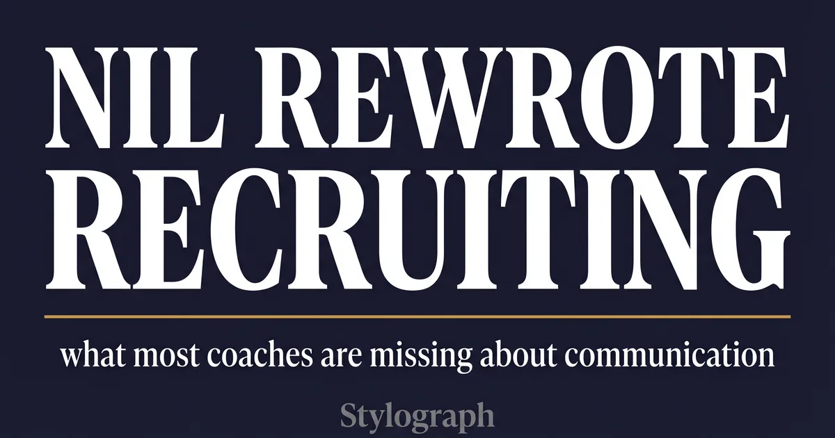 NIL Recruiting: What Most Coaches Miss About Communication