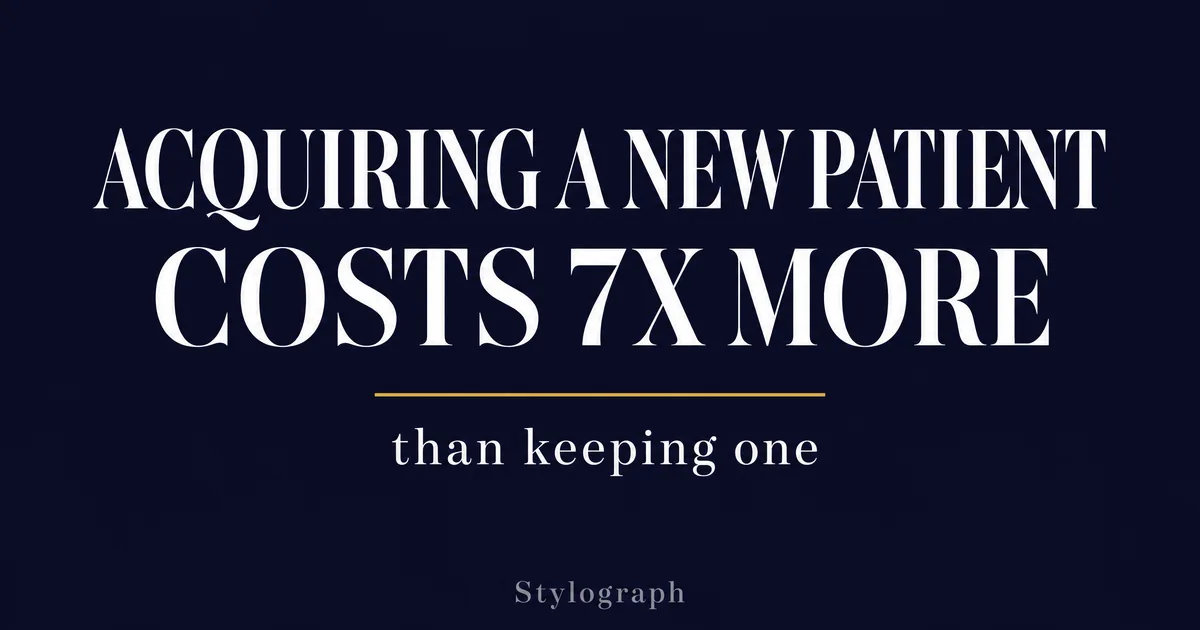 Acquiring a New Patient Costs 7x More Than Keeping One. Most Practices Spend 80% Chasing New.