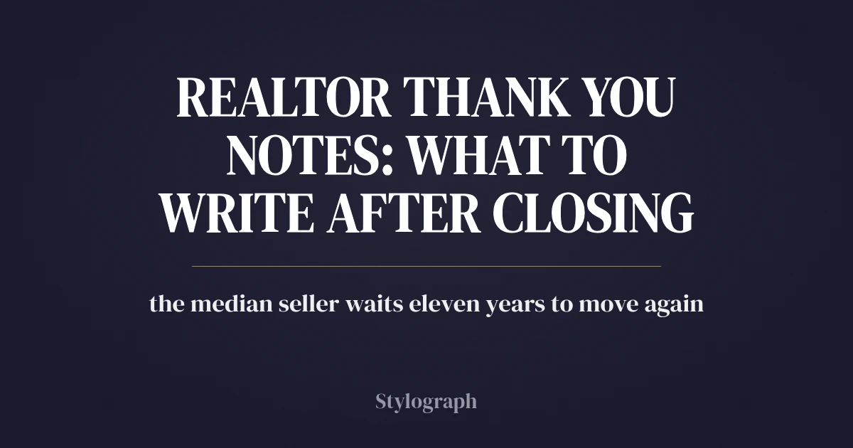 Realtor Thank You Notes: What to Write After Closing