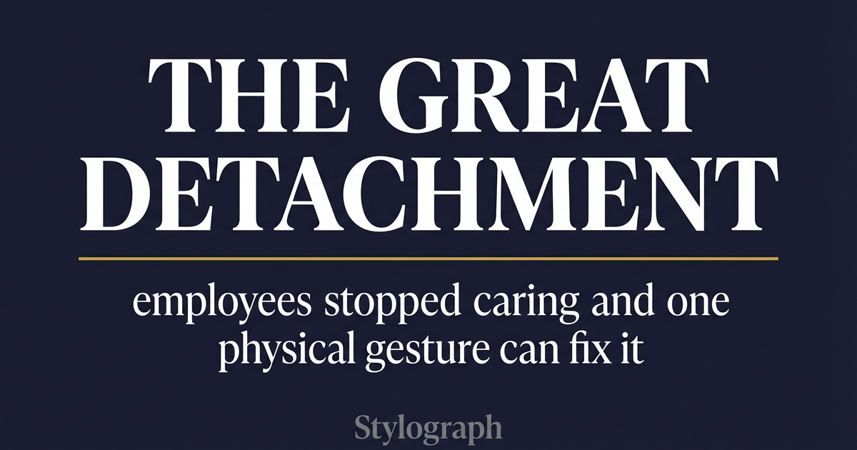 The Great Detachment: One Physical Gesture Can Fix It