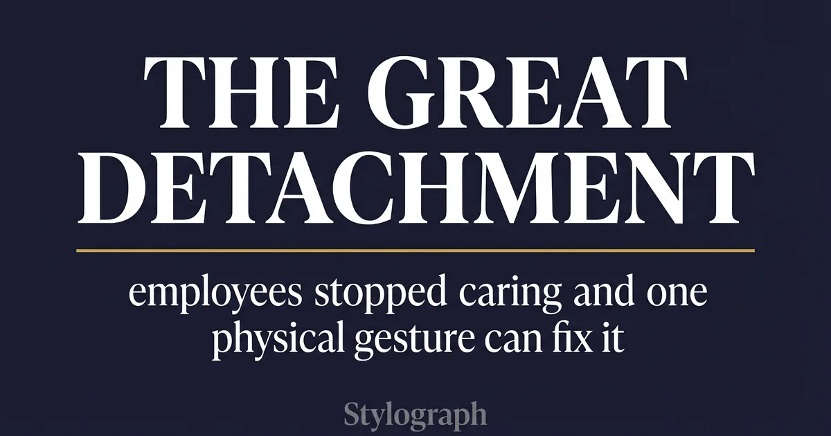 The Great Detachment: One Physical Gesture Can Fix It