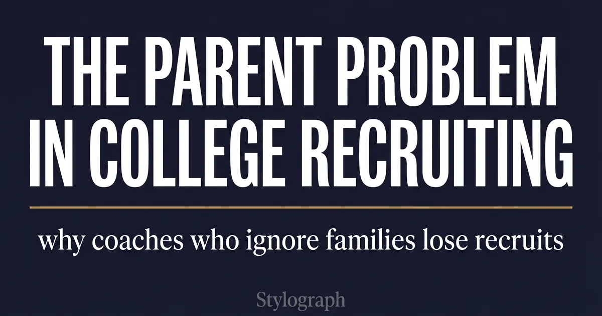The Parent Problem in College Recruiting: Why Coaches Who Ignore Families Lose Recruits