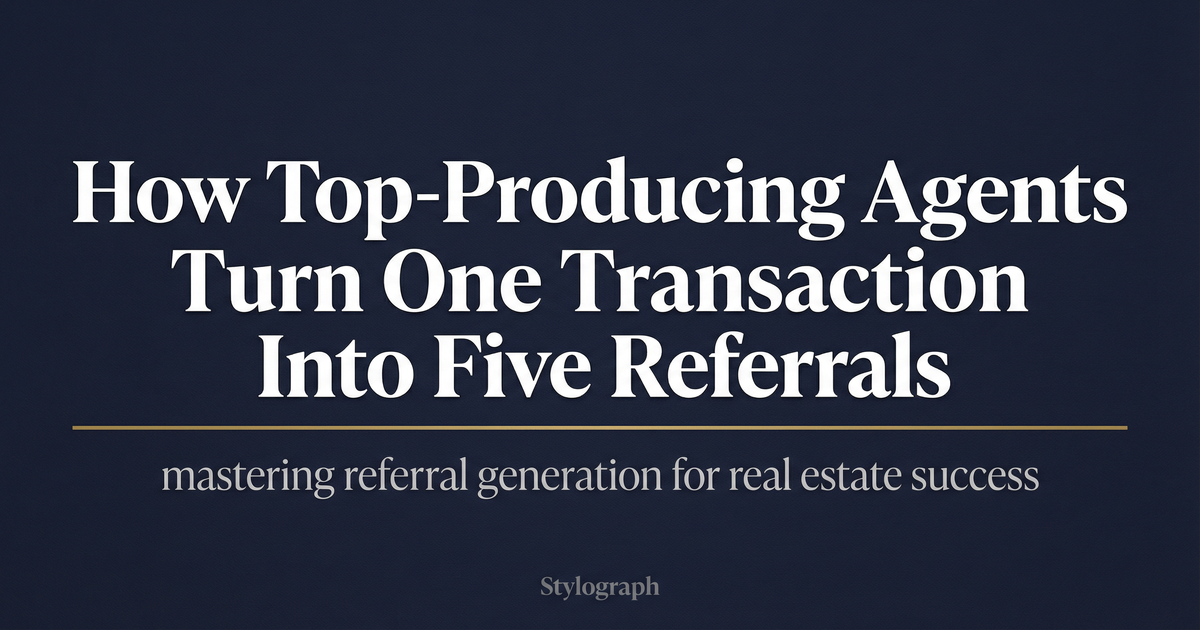 How Top-Producing Agents Turn One Transaction Into Five Referrals