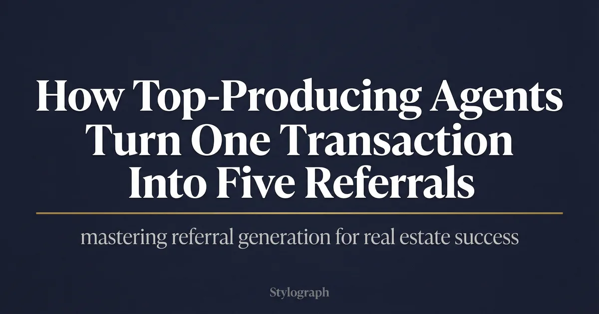 Real Estate Referrals: Top Agents Get 5 Per Deal